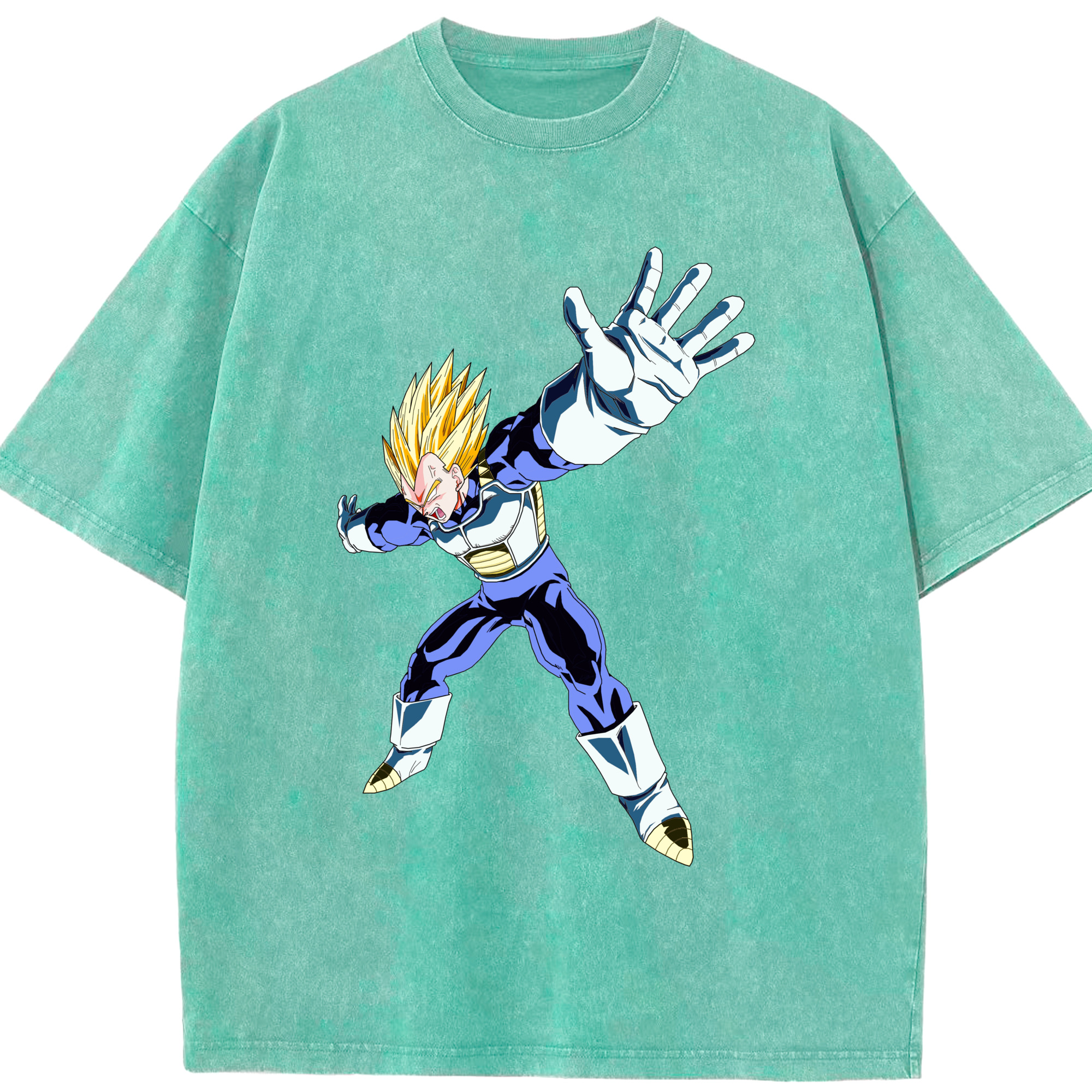 （画像用） ドラゴンボール ベジータ四世（Bejīta Yonsei）DRAGON BALL Vegeta IV 綿100% ヴィンテージ風 半袖Tシャツ（フロントプリント）